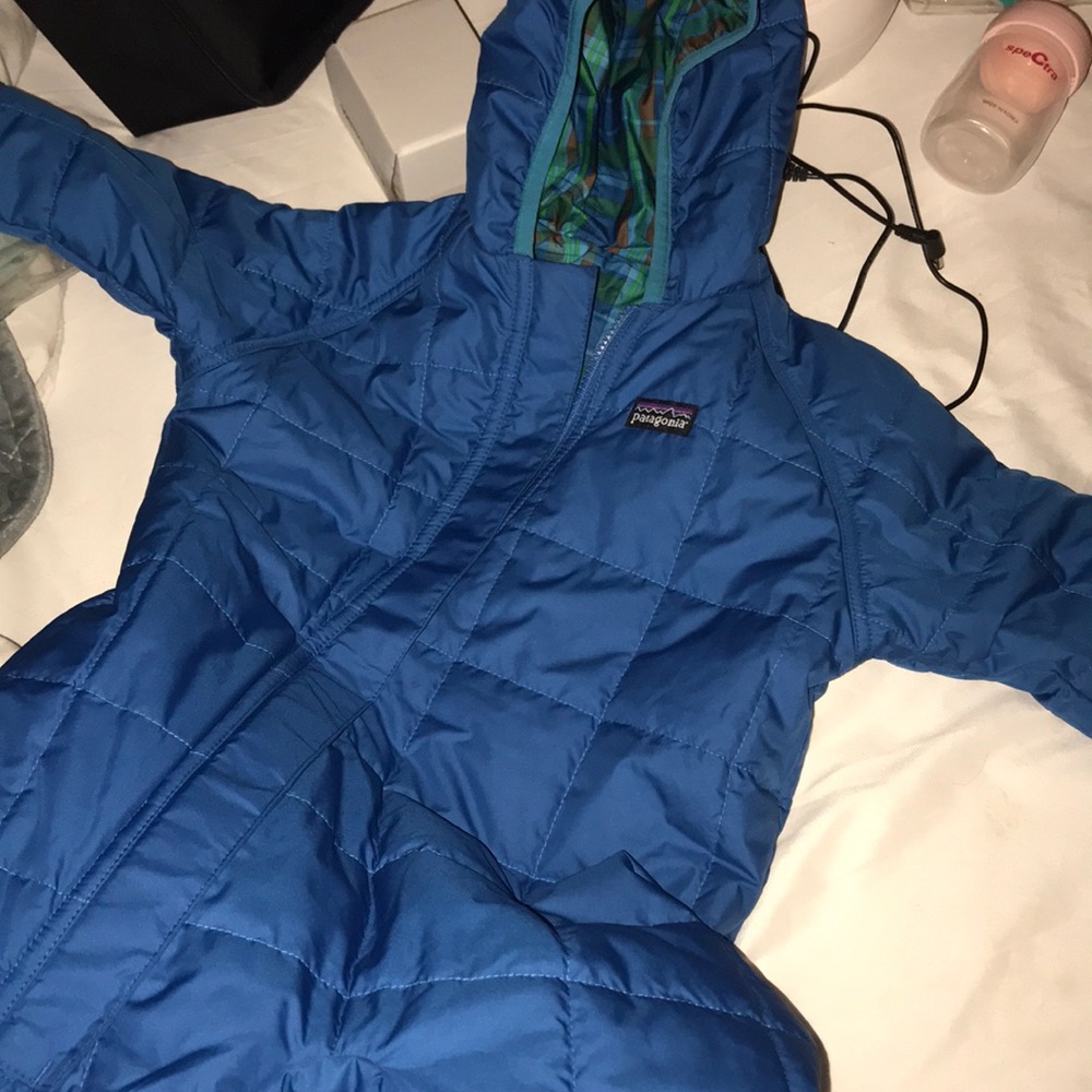 Baby 18 month Patagonia body suit blue reversible